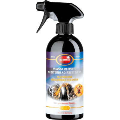 AUTOSOL® waterless motorbike cleaner spray for bikes and wheels.